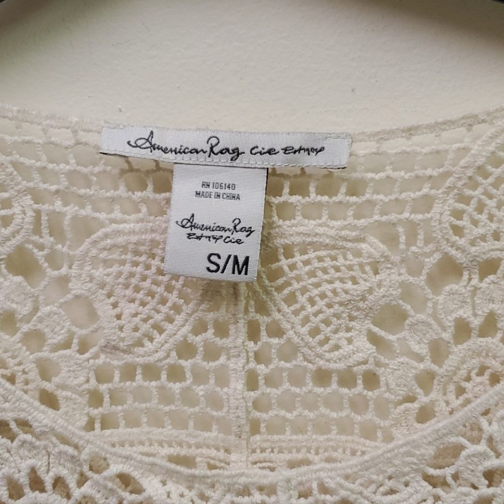 America Rag Cream Fringe Boho Top - Picture 2 of 5